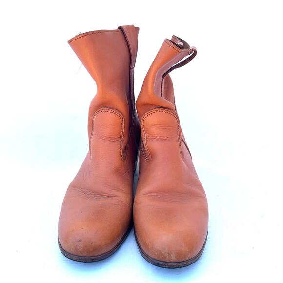 La Botte Gardiane Handmade Leather Ankle Boots French Heritage Western 38 Camel - Picture 4 of 13